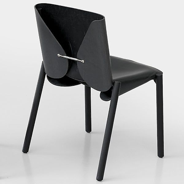 Kristalia 1085 Edition Designstuhl Leder schwarz günstig online kaufen