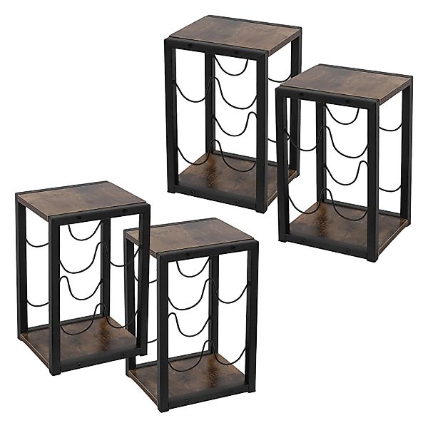 ML-Design 4x Weinregal für 4 Flaschen 24x21x37,5cm Freistehendes aus Holz M günstig online kaufen