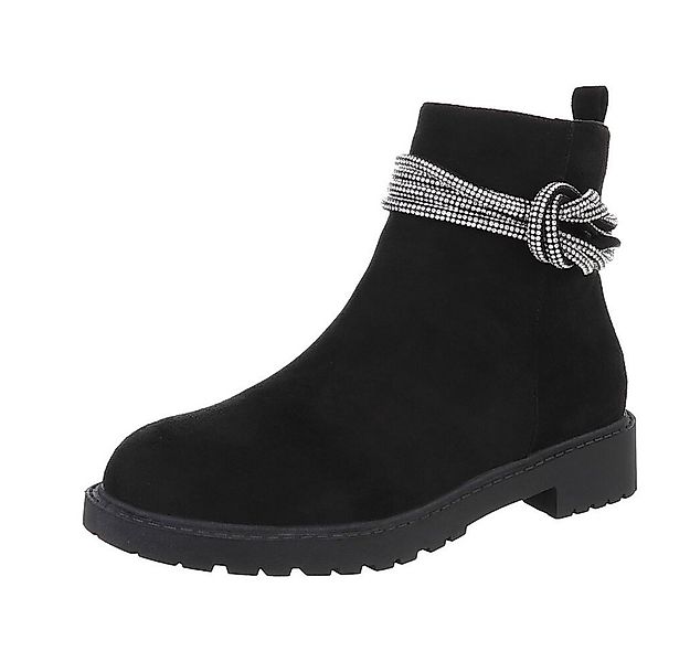 Ital-Design Damen Freizeit Stiefelette (87108776) Blockabsatz Flache Stiefe günstig online kaufen