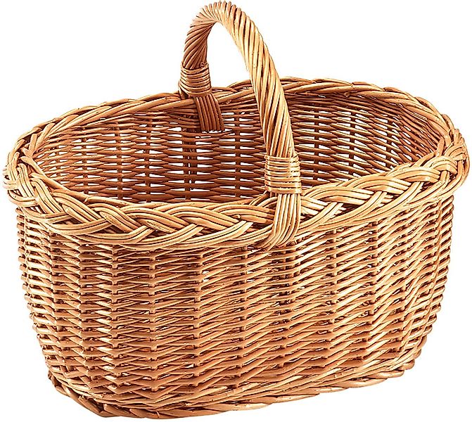 Kobolo Einkaufskorb Henkelkorb gekochte Weide braun Größe 1, 26,5 l günstig online kaufen