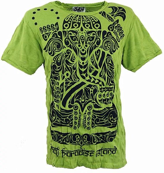 Guru-Shop T-Shirt Sure Herren T-Shirt Tribal Ganesha - lemon Goa Style, Fes günstig online kaufen