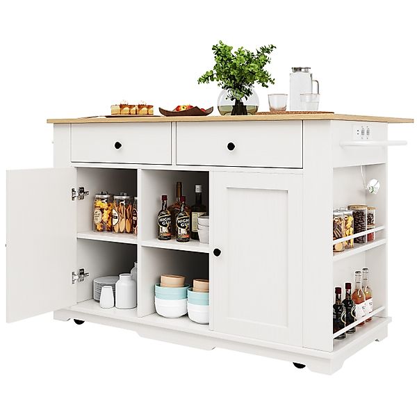 Tongtong Kücheninsel Küchenschrank, buffetschrank, mit Steckdosenleiste günstig online kaufen