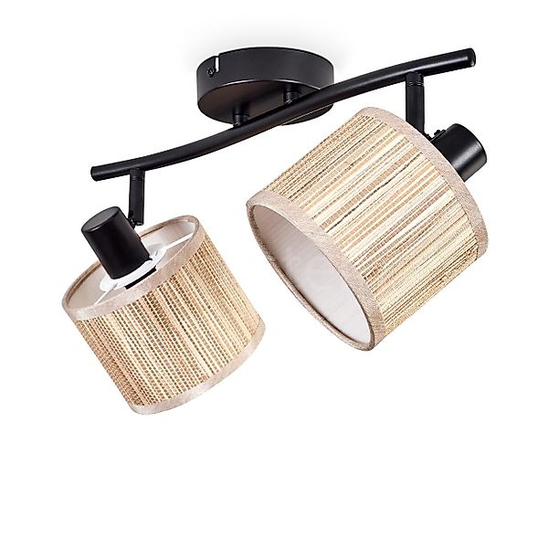 hofstein Deckenleuchte moderne Deckenlampe aus Metall/Seegras günstig online kaufen