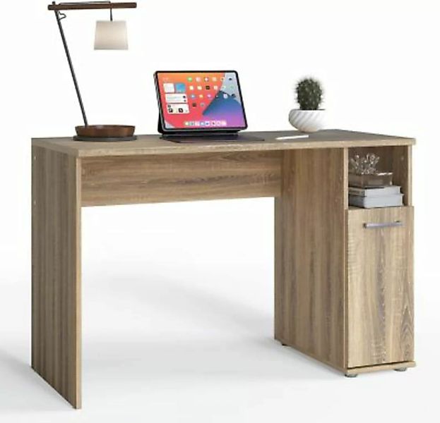 COSTWAY® Schreibtisch mit breiter Arbeitsfläche natur günstig online kaufen