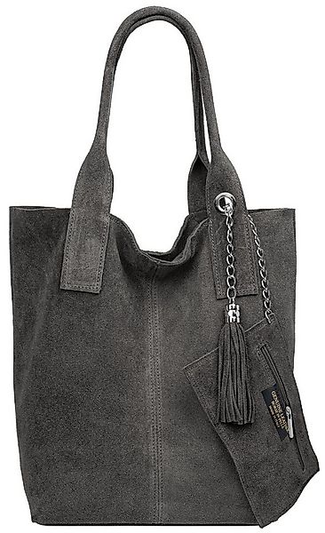 Caspar Schultertasche große Wildleder Shopper Damen Tasche - CLASSIC LINE - günstig online kaufen