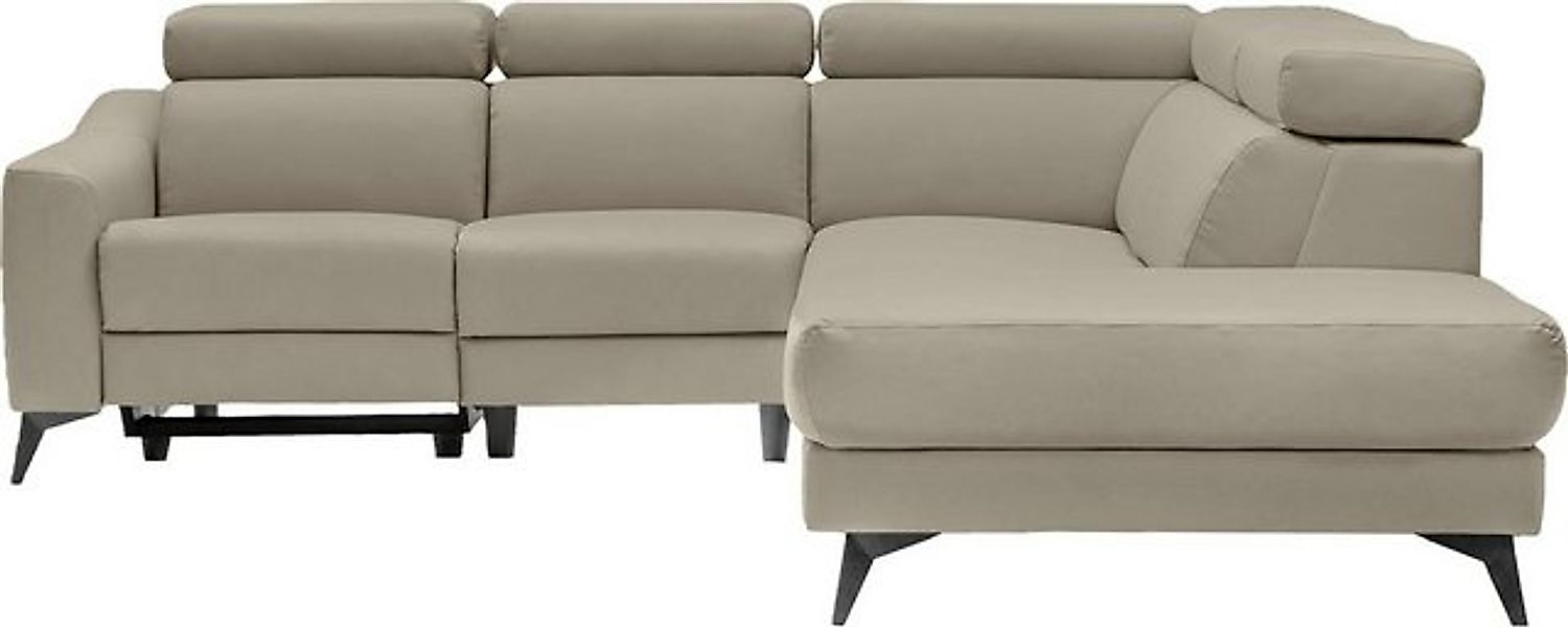 Places of Style Ecksofa Valerio, mit 1 elektrischer Relaxfunktion und USB-A günstig online kaufen