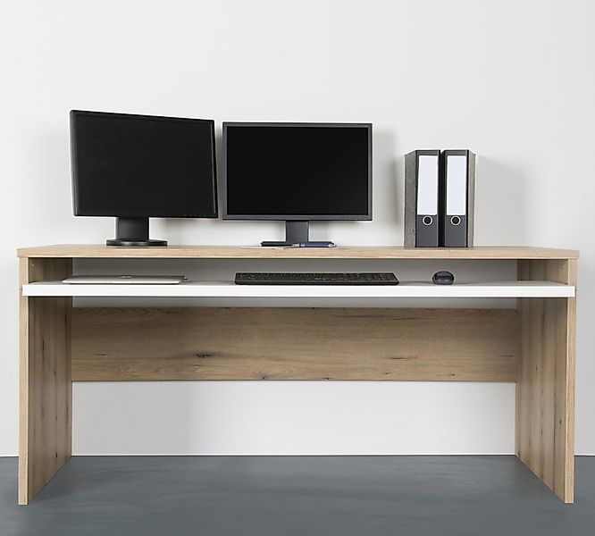 VOGL Möbelfabrik Schreibtisch "Barrie mit 2-farbigem Tastaturauszug", in 2 günstig online kaufen