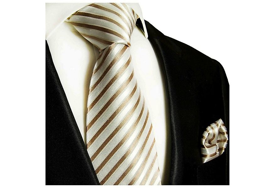 Paul Malone Krawatte Seidenkrawatte und Tuch Herren Schlips modern gestreif günstig online kaufen