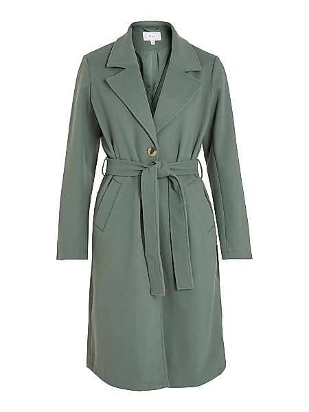 VILA Langer Gürtel Mantel Damen Grün günstig online kaufen