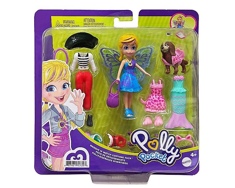 Mattel® Anziehpuppe Mattel GDM15 - Polly Pocket - Figur mit Hund, 4 Outfits günstig online kaufen