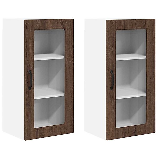 vidaXL Küchenschrank 2 Stk Braun Eichen-Optik 40 x 31 x 80 cm 885000 günstig online kaufen