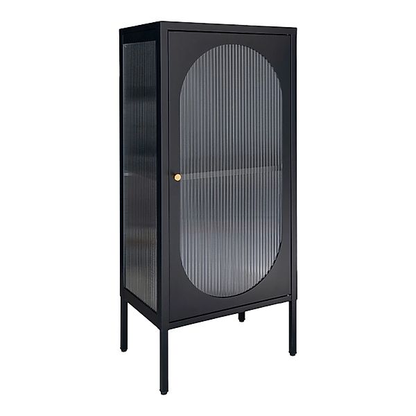 ebuy24 Adelaide Vitrinenschrank 1 Glastür Schwarz günstig online kaufen