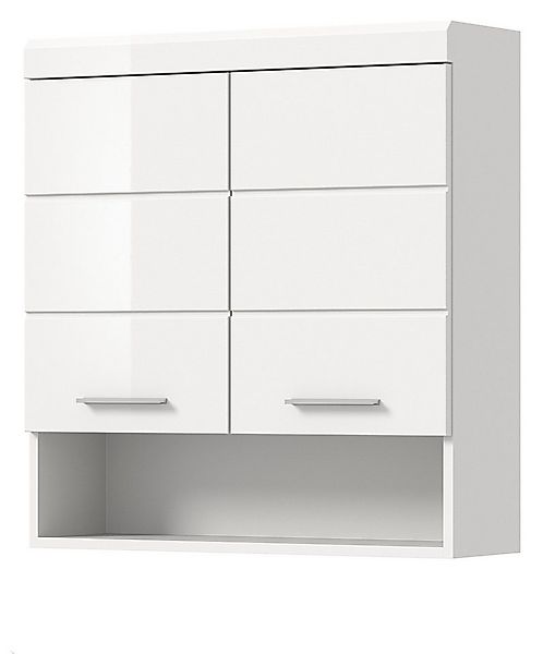 Inn.Furn Hängeschrank Shawn (Badschrank in weiß Hochglanz, 74 x 79 cm) 2-tü günstig online kaufen