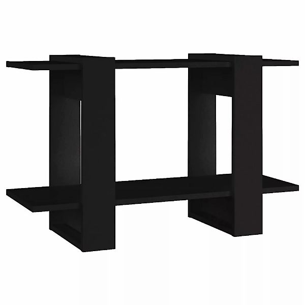 vidaXL Bücherregal Bücherregal/Raumteiler Schwarz 80x30x51 cm, günstig online kaufen