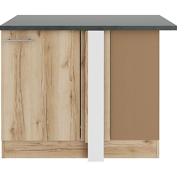 OPTIFIT Livorno290 Küchen-Eck-Unterschrank 110 cm Wildeiche Nachbildung günstig online kaufen
