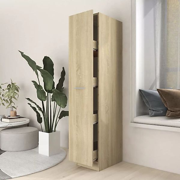 Apothekerschrank Sonoma-eiche 30x42,5x150 Cm Spanplatte günstig online kaufen