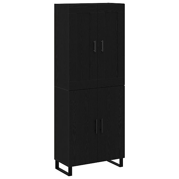 vidaXL Highboard Highboard Schwarz Eiche 69.5x34x180 günstig online kaufen