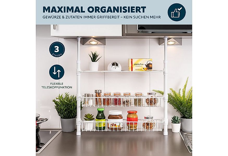 bremermann Küchenregal Teleskop-Gewürzregal, Teleskopregal, 2 Körbe, 1 Rega günstig online kaufen