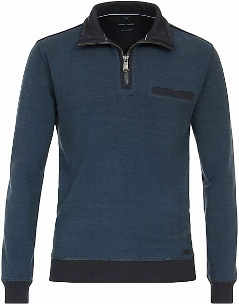 Casa Moda Halfzip Pullover Mid Blau - Größe 3XL günstig online kaufen