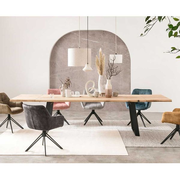 Buffettisch im Industry und Loft Stil natürlicher Baumkante günstig online kaufen