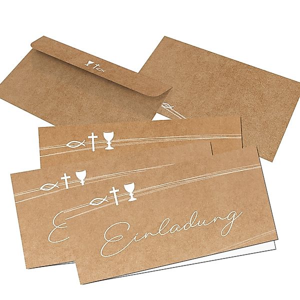 Logbuch-Verlag Dekofigur 10 Einladungskarten Taufe Kommunion günstig online kaufen