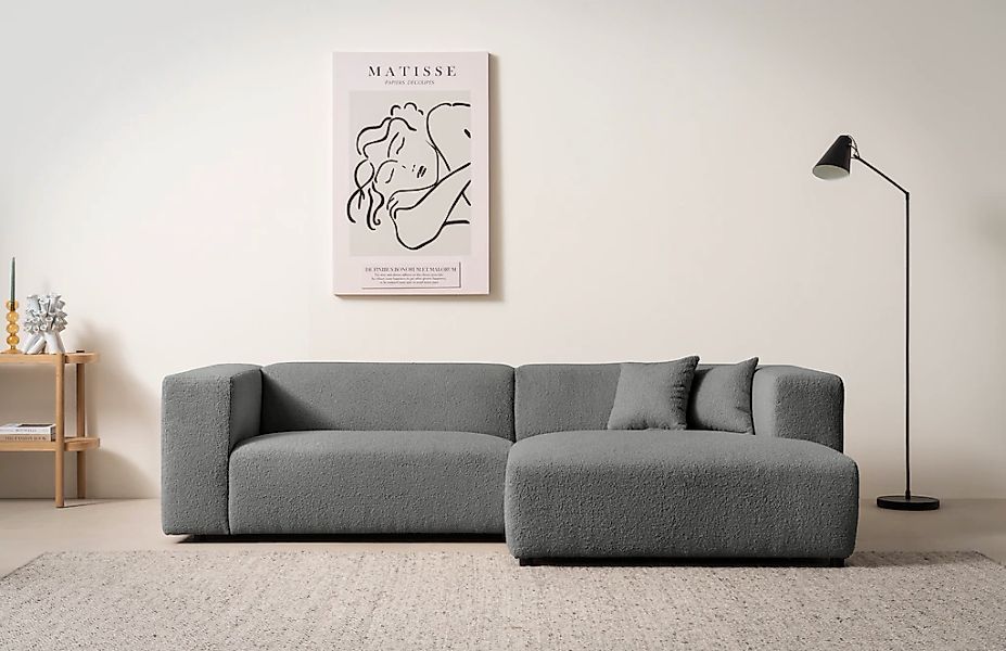 andas Ecksofa "BAKELS, L-Form in Cord oder Boucle-Stoff, moderne Couch", wa günstig online kaufen