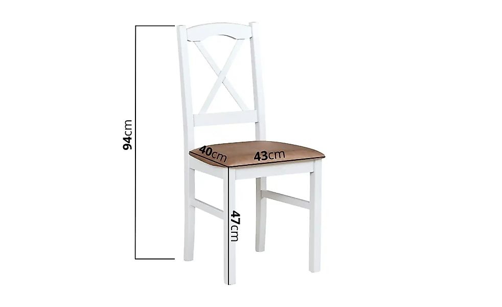 Esszimmerstuhl 2er-Set   ¦ beige ¦ Maße (cm): B: 43 H: 94 Stühle > Küchenst günstig online kaufen