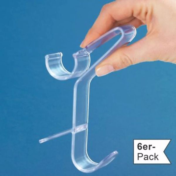 Rundheizkörper-Haken 6er-Pack Kunststoff transparent günstig online kaufen