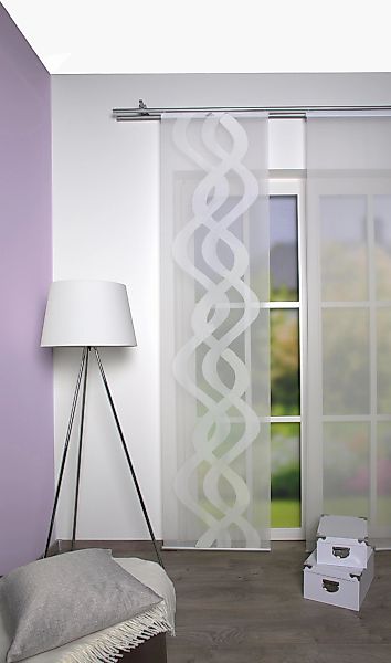 HOME WOHNIDEEN Schiebegardine "RONALD" Klettband 1 Stk. tlg. HxB: 245x60, i günstig online kaufen