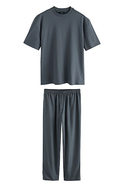 Next Pyjama Schlafanzug aus Premium-Webstoff (2 günstig online kaufen