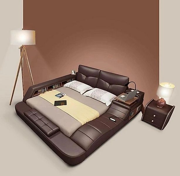 JVmoebel Bett Luxus Leder Design Polster Betten Doppel Modernes Bett Ehe So günstig online kaufen