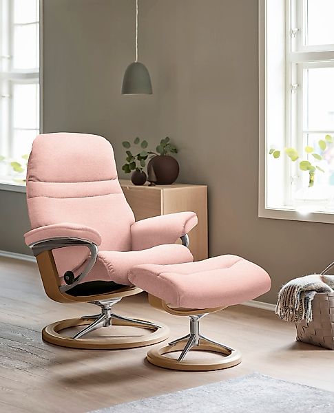 Stressless Relaxsessel "Sunrise", (Set, Relaxsessel mit Hocker), mit Signat günstig online kaufen