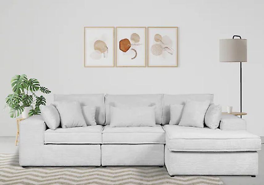RAUM.ID Ecksofa »Enid L-Form«, 3 Teile, bestehend aus Modulen, in vielen Be günstig online kaufen
