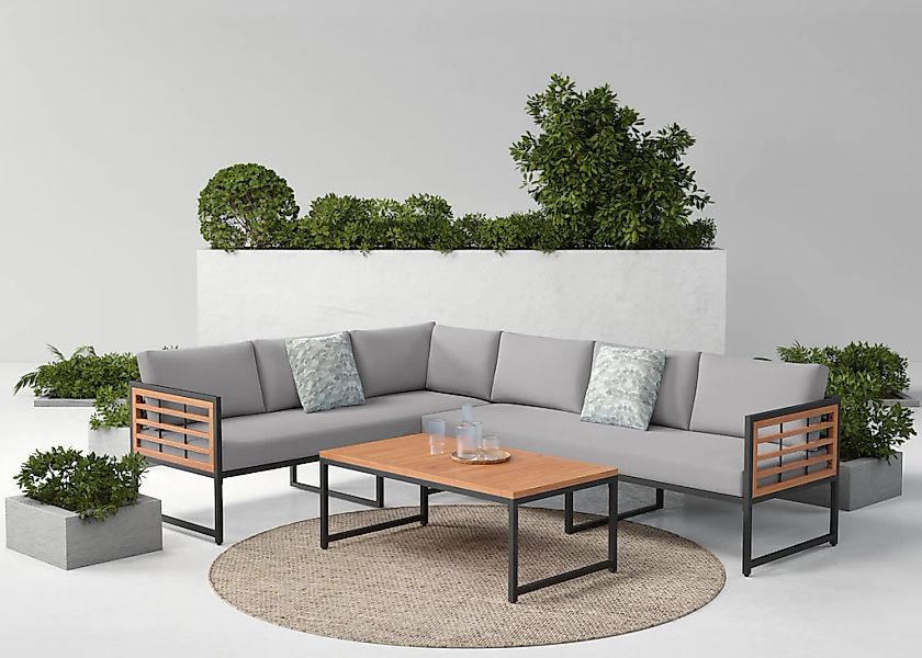 KONIFERA Gartenlounge-Set "Lamia" Set, 2x3er Sofa, 1x Tisch 110x60x42cm, in günstig online kaufen