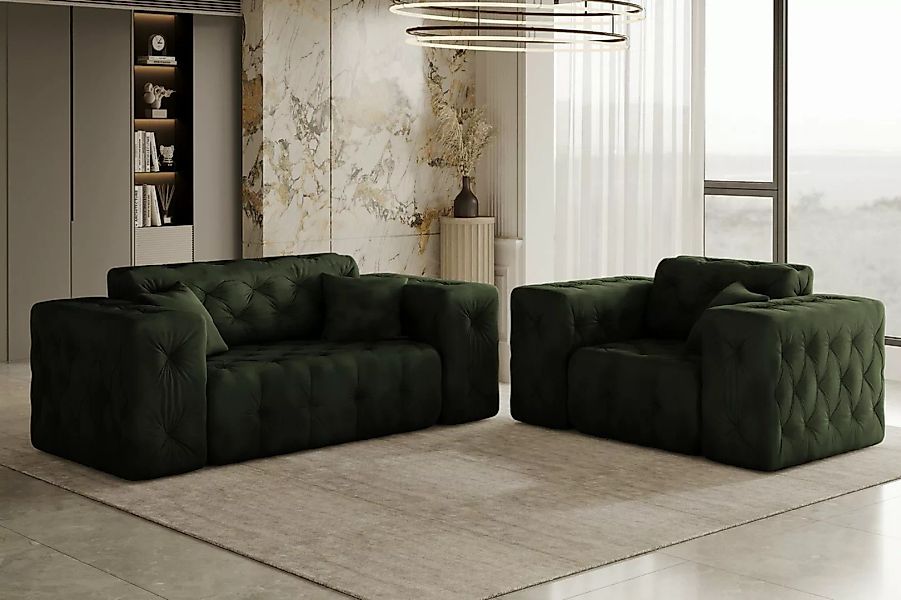 Kaiser Möbel Sofa Lux 2+1 Sofagarnitur, elegant, klassisch, schick,Whisper günstig online kaufen