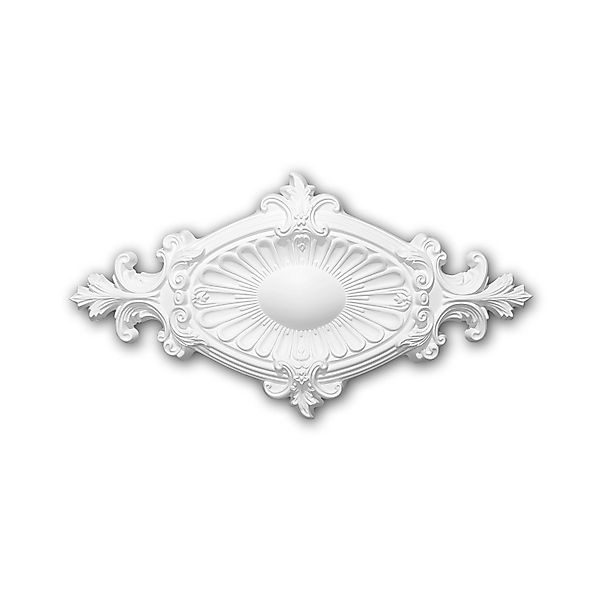 PROFHOME 156043 RoSette aus Polyurethan DeckenroSette Medaillon 58,5 x 31,5 günstig online kaufen