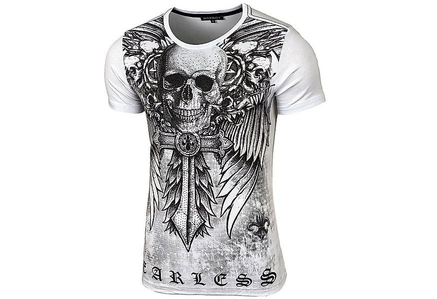Baxboy T-Shirt Baxboy T-Shirt »BX2314« Rundhals bedruckt Print mit Strassst günstig online kaufen