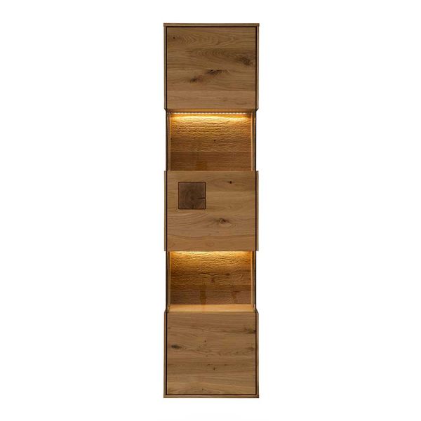 Hängevitrine Wildeiche geölt aus Massivholz 43 cm breit günstig online kaufen
