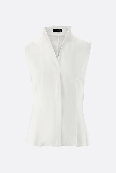 Kelchkragenbluse Ärmellos mit Stretch günstig online kaufen