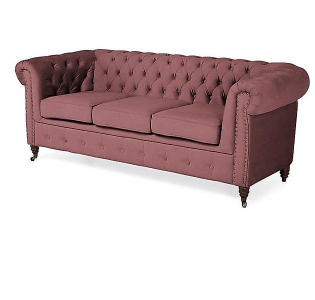 Xlmoebel Sofa Neue elegante Chesterfield 3-Sitzer Polsterbank mit Stoffbezu günstig online kaufen