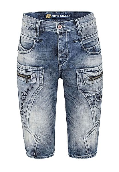 Cipo & Baxx Jeansbermudas "Bermuda & Short", mit Applikationen und Ziernäht günstig online kaufen