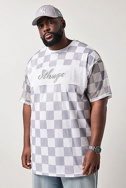 STHUGE T-Shirt STHUGE T-Shirt Halbarm oversized Mesh Muster günstig online kaufen