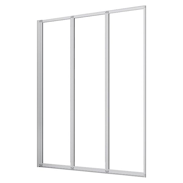 AICA 120x140cm Weiß 3-ftg. Faltbare Badewanneaufsatz 4mm ESG Sicherheitsgla günstig online kaufen