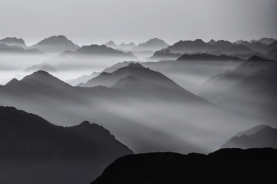 Papermoon Fototapete "Photo-Art ALES KRIVEC, BERGSCHICHTEN" günstig online kaufen