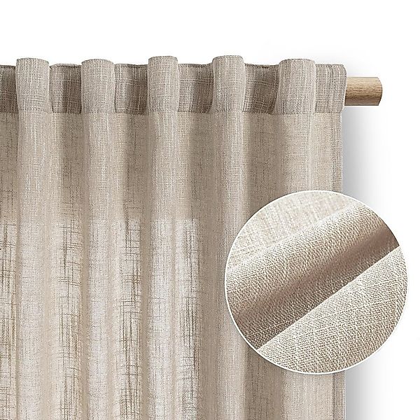 Restilo Gardine Gardine Stangendurchzug Vorhang Viskose günstig online kaufen