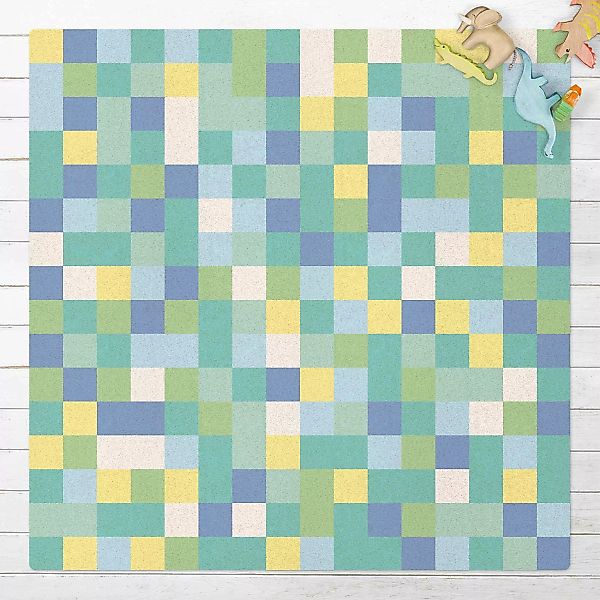 Kork-Teppich Buntes Mosaik Spielwiese günstig online kaufen