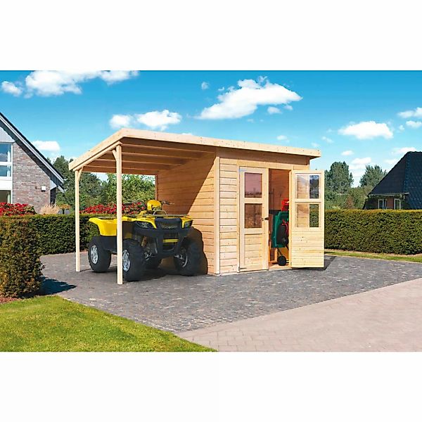 Karibu Gartenhaus Tony 1 mit Anbau B/H/T: ca. 212x220x214 cm günstig online kaufen