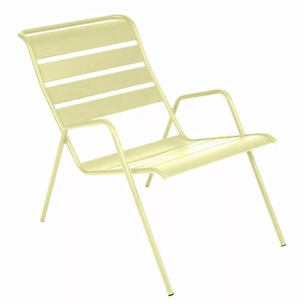 Lounge Sessel Monceau metall gelb / Stapelbar - Fermob - Gelb günstig online kaufen