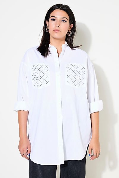 Studio Untold Hemdbluse Hemdbluse oversized Ziernieten-Taschen günstig online kaufen