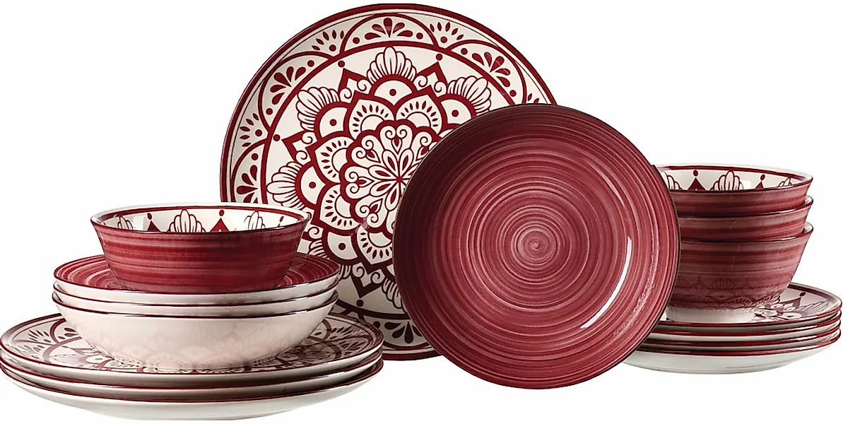 Ritzenhoff & Breker Tafelservice "Doha" Teller Set, aus Porzellan für 4 Per günstig online kaufen